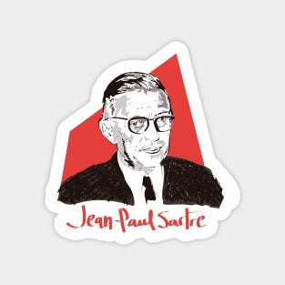 Portrait of  Jean-Paul Sartre Sticker